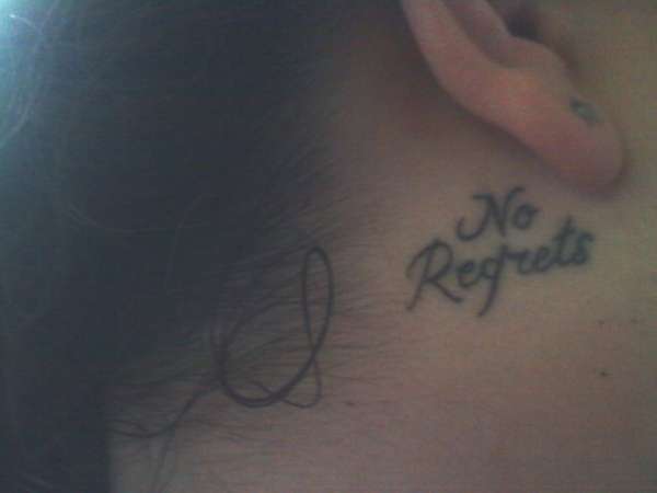 No Regrets tattoo