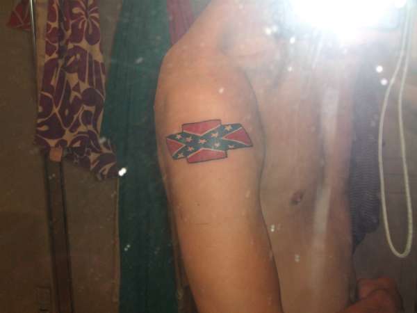 Rebel Flag Chevy Bowtie tattoo