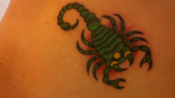 Scorpion on my chest tattoo