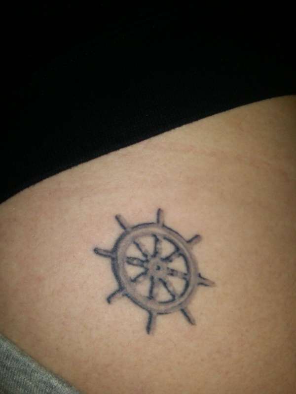 Ships Wheel tattoo