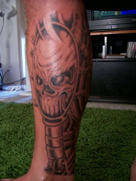 Skull bionics 2 tattoo