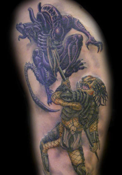 alien vs predator tattoo