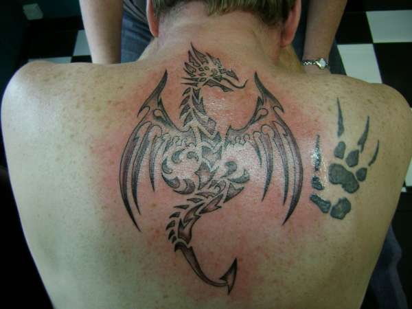 back tat, not finished yet tattoo