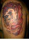 dragon and skull tattoo