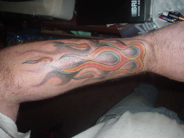 flames tattoo