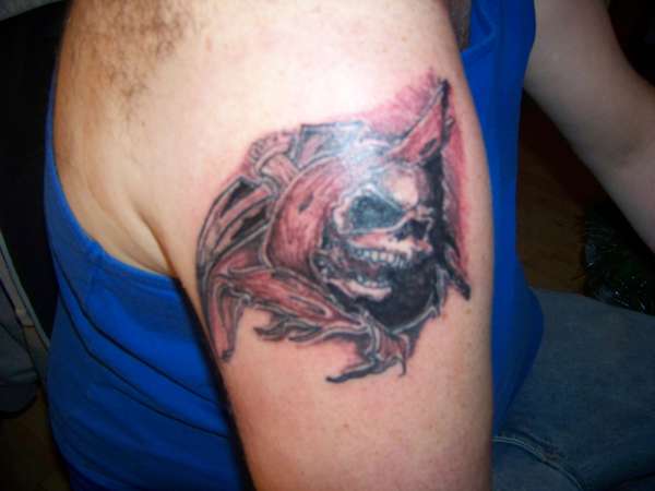 grim reaper shoulder piece tattoo