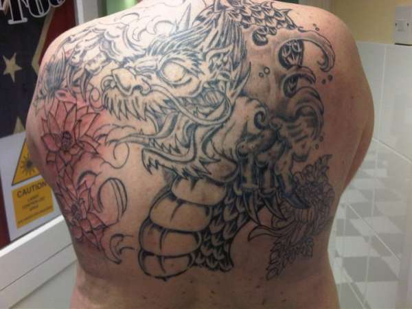 Dragon in progress tattoo