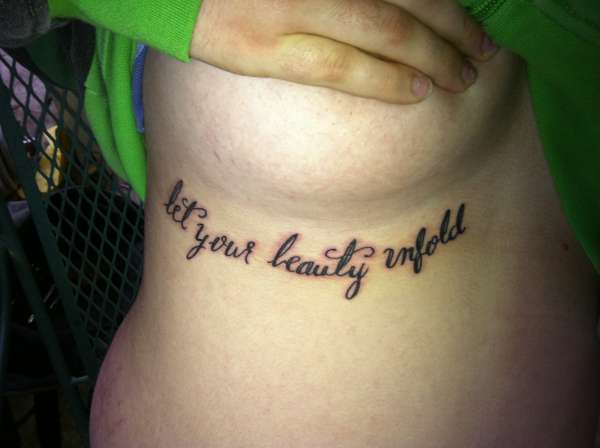 let your beauty unfold tattoo