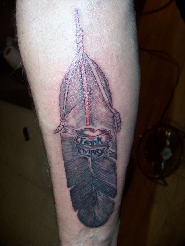 memorial feather tattoo