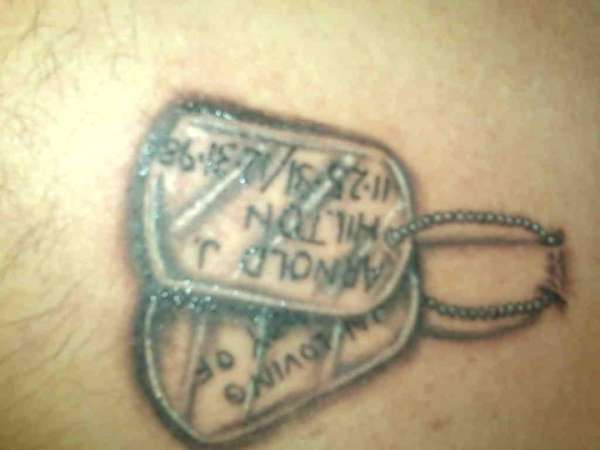 my dogs tags for my grandpa tattoo