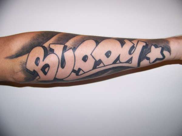 nickname with background tattoo