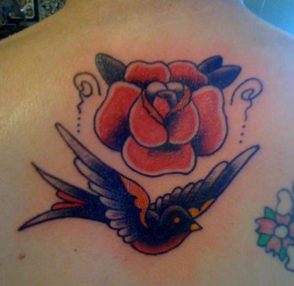 sparrow & rose tattoo