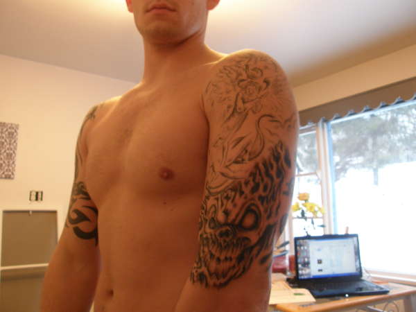 unfinished half sleeve tattoo