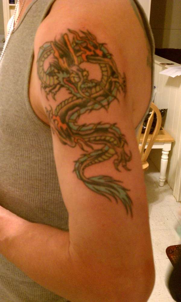 American style dragon tattoo