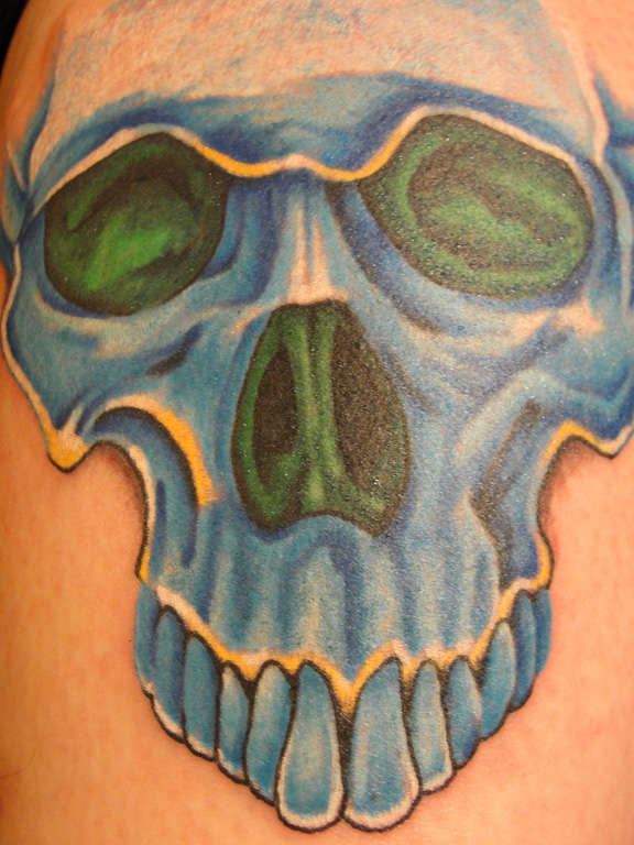 Blue Skull tattoo