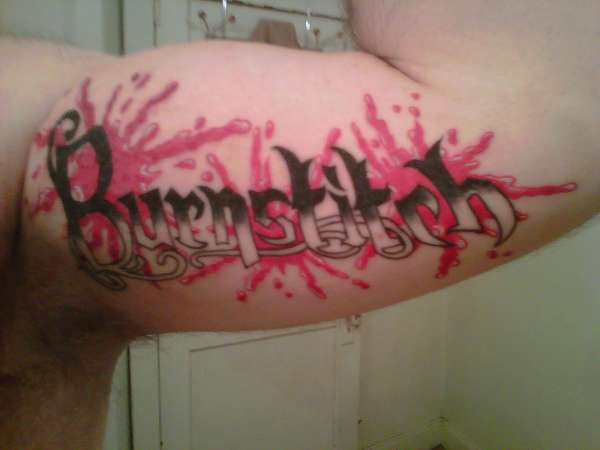 Burnstitch tattoo