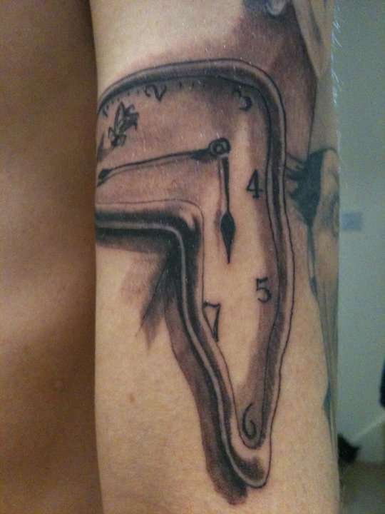 Dali Clock - from 'Persistence of Memory" (1939) tattoo