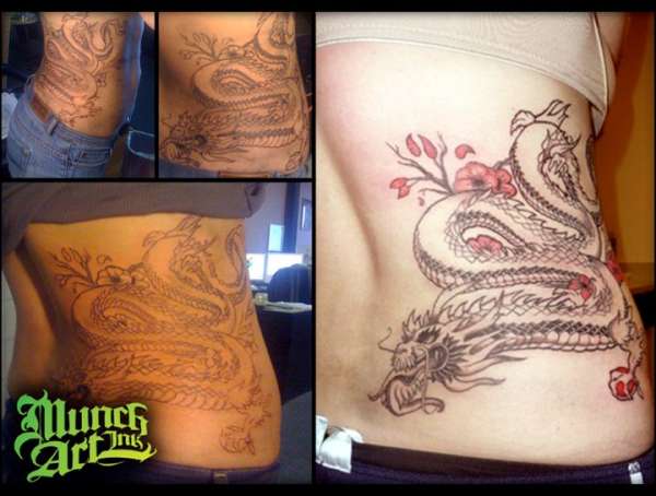 Daria's Dragon - Munch Art tattoo