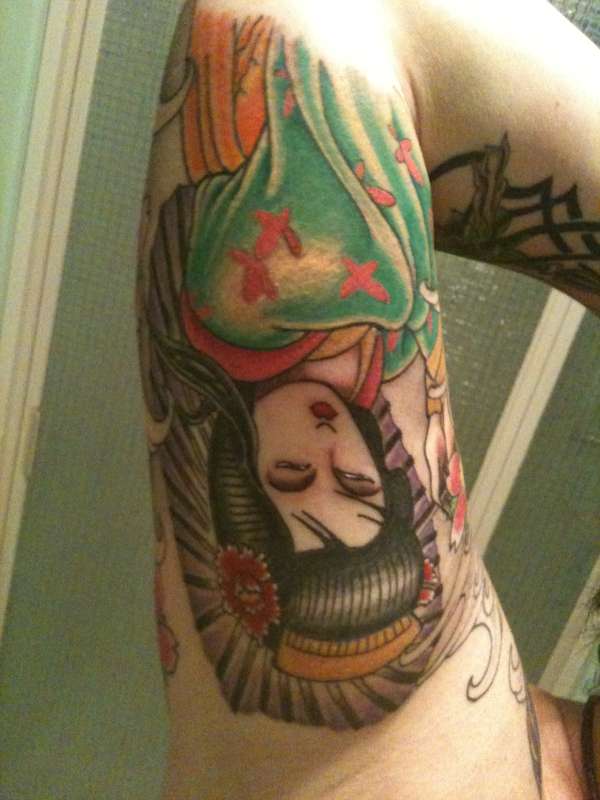 Geisha coloured tattoo