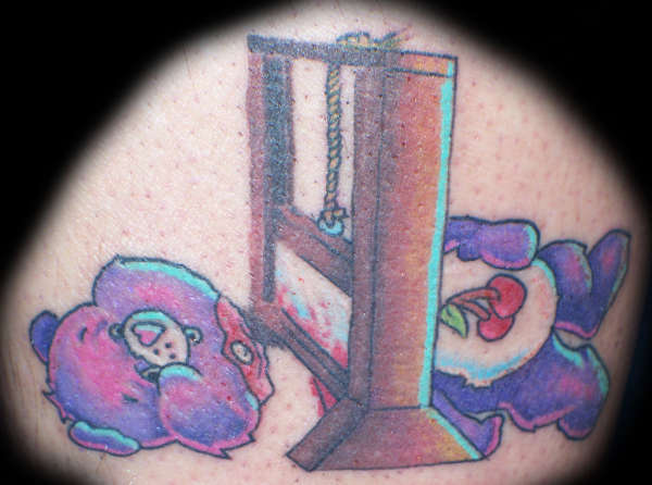 Headless Care Bear tattoo