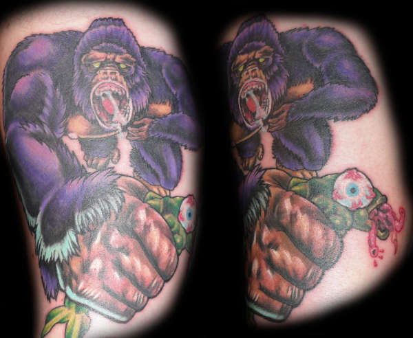 Heart Attack Gorilla tattoo