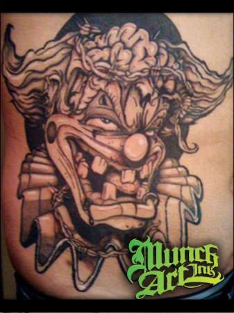 Migs Evil Clown tattoo