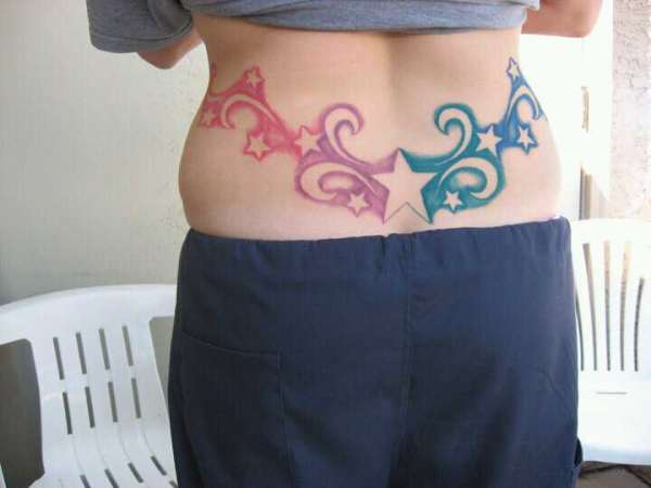My back star tattoo