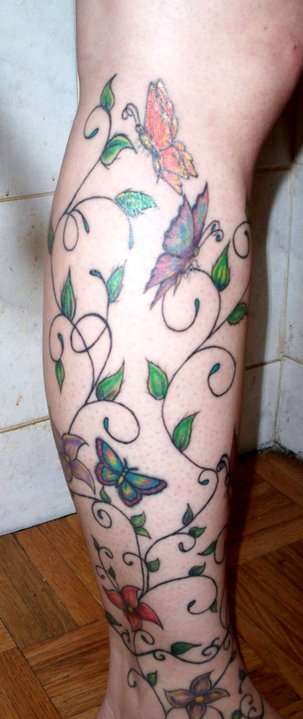 RT LEG tattoo