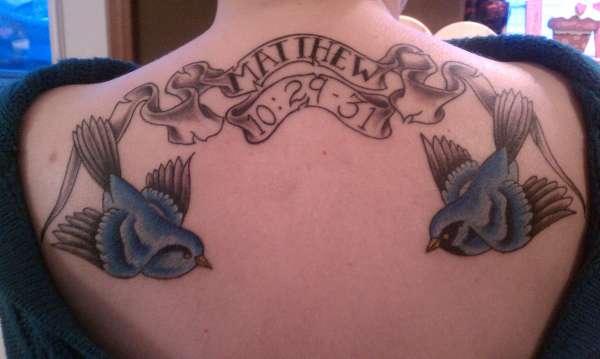 Two Sparrows tattoo