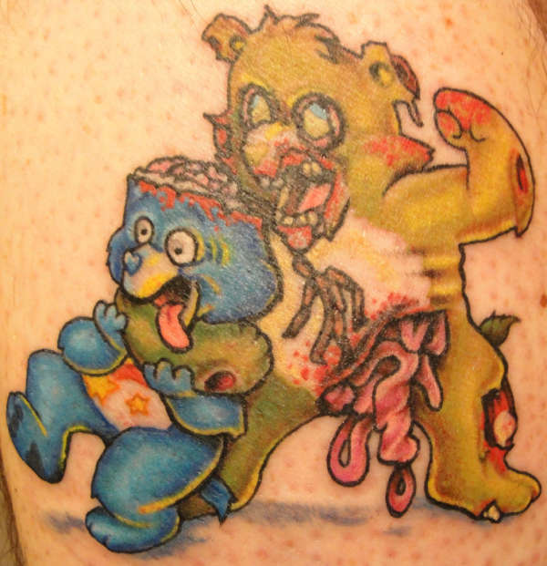 Zombie Care Bear tattoo