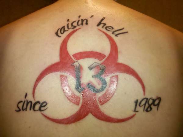 biohazard symbol tattoo tattoo