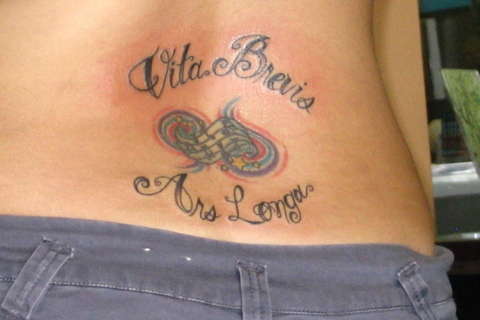 Life is short, art is long tattoo