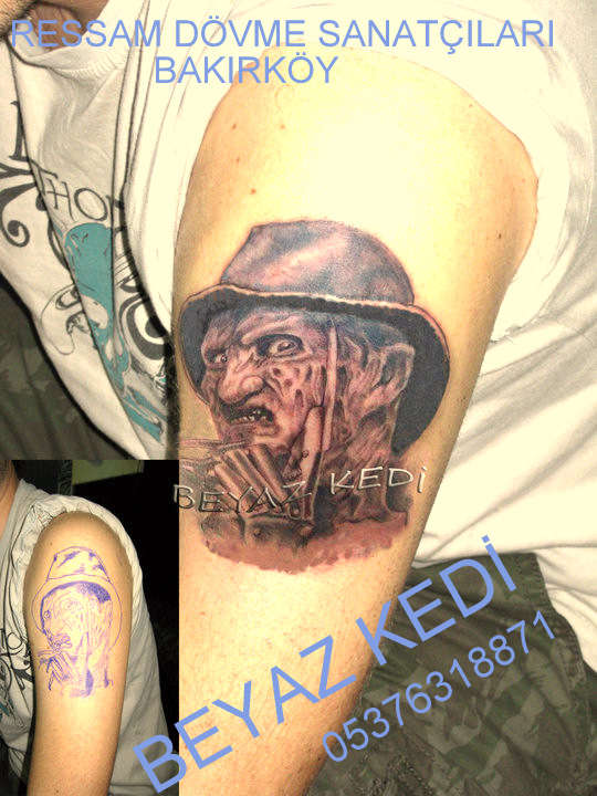 istanbul dövmeci Portrait tattoo picture beyaz kedi tattoo