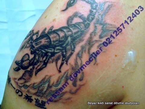 Istanbul dövmeci akrep dövmesi tattoo