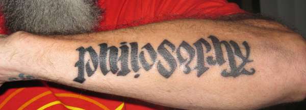 Ambigram tattoo