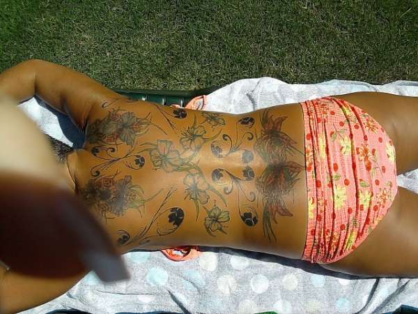 Back Flowers tattoo