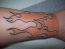 Flames tattoo