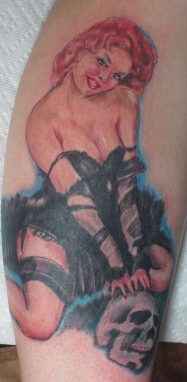 Hot Pin Up Chick tattoo