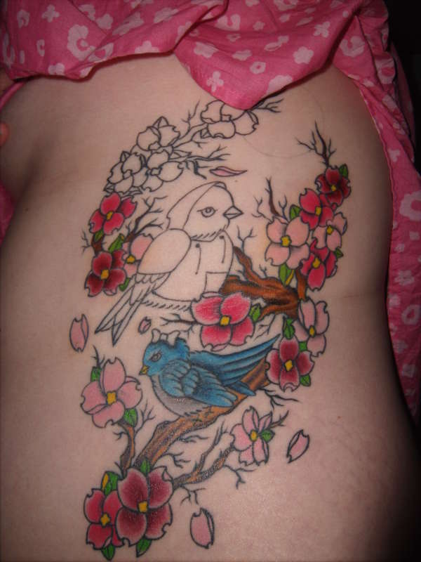 My side piece...Cherry Blossoms tattoo