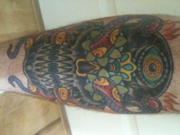 Right shin piece. tattoo