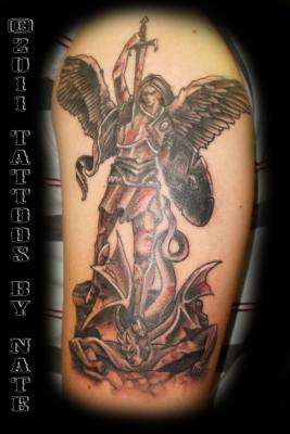 St Michael 2nd Session tattoo
