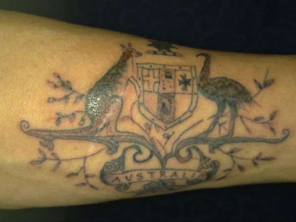 aussie coat of arms. tattoo