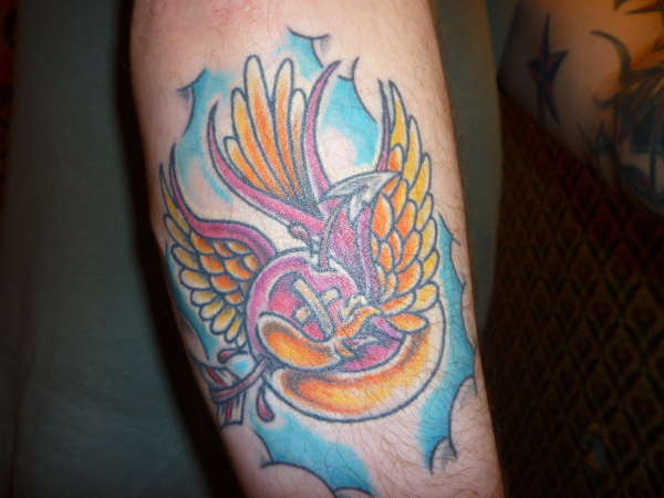 dead song bird tattoo