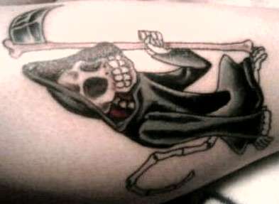 grim reaper monkey tattoo