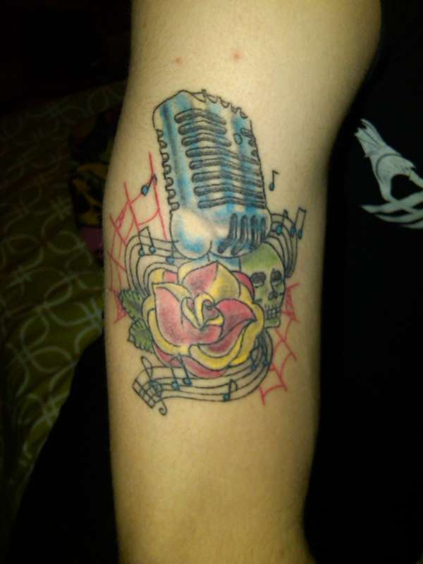 microphone tattoo