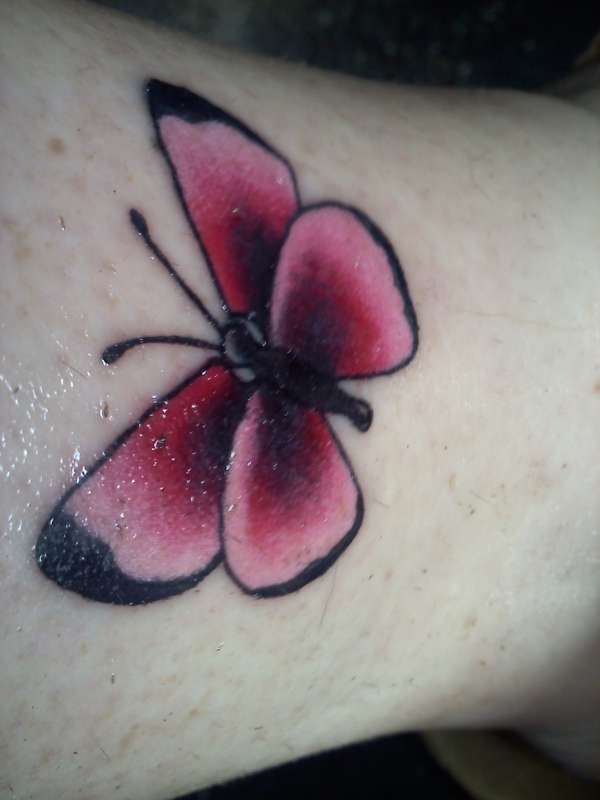 ankle butterfly tattoo