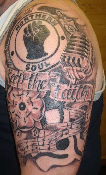 northern soul tattoo finished tattoo