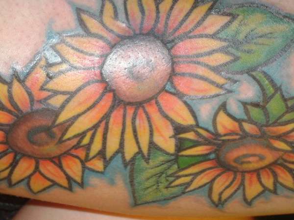 sun flowers tattoo