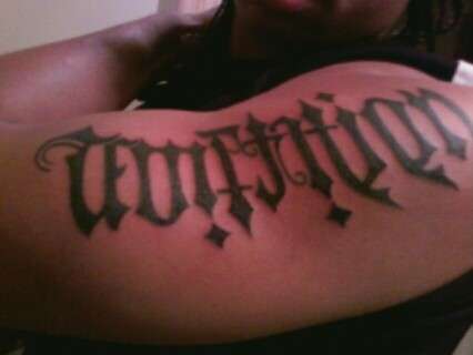 Ambigram tattoo