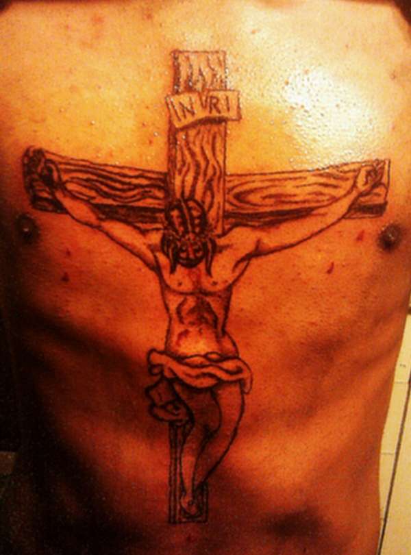Crucifix tattoo